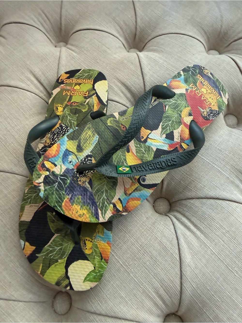Havaianas & Farm Rio Colab Flip Flop Size 9/10w USA